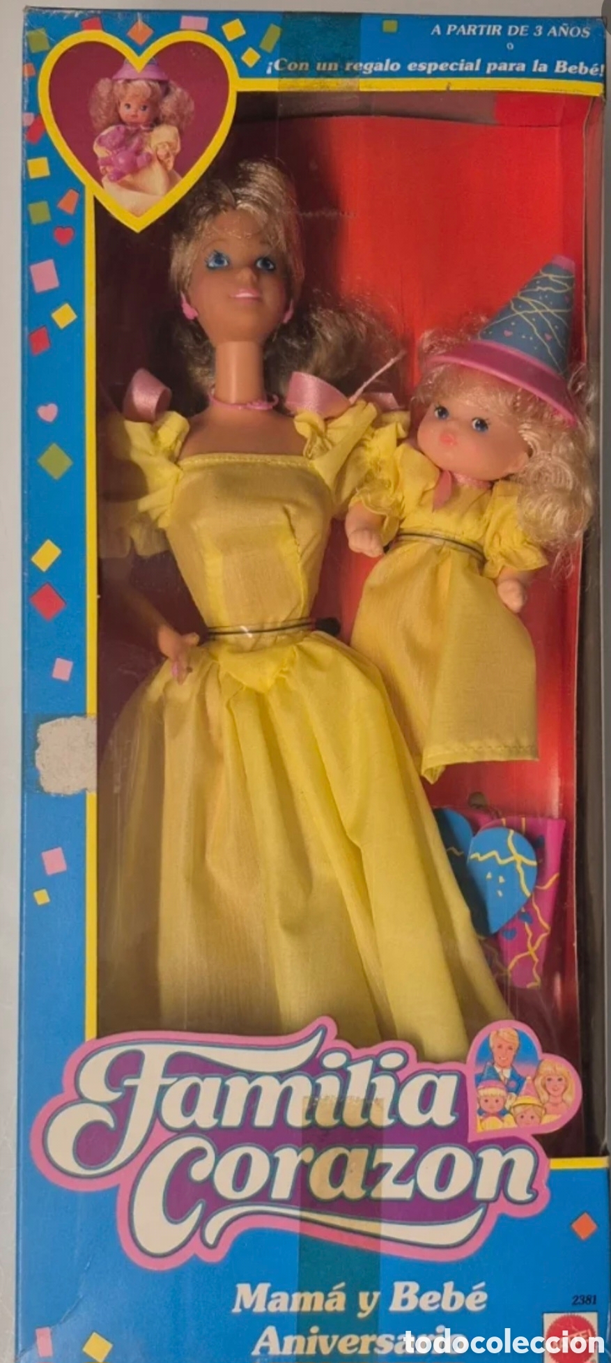 Mu&ntilde;ecas Espa&ntilde;olas Modernas: MATTEL 2381- FAMILIA CORAZON MAMA Y BEBE ANIVERSARIO