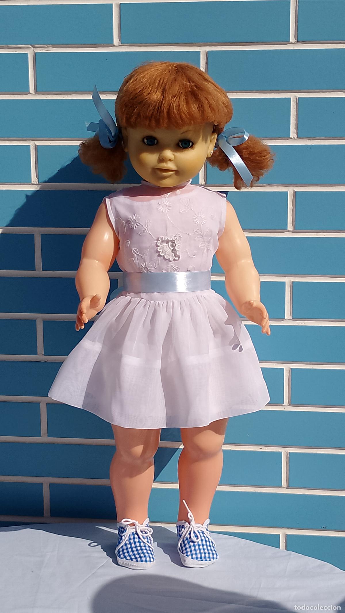 Mu&ntilde;ecas Espa&ntilde;olas Modernas: Antigua mu&ntilde;eca Rosela de Tyber de los a&ntilde;os 60 DE 70CM