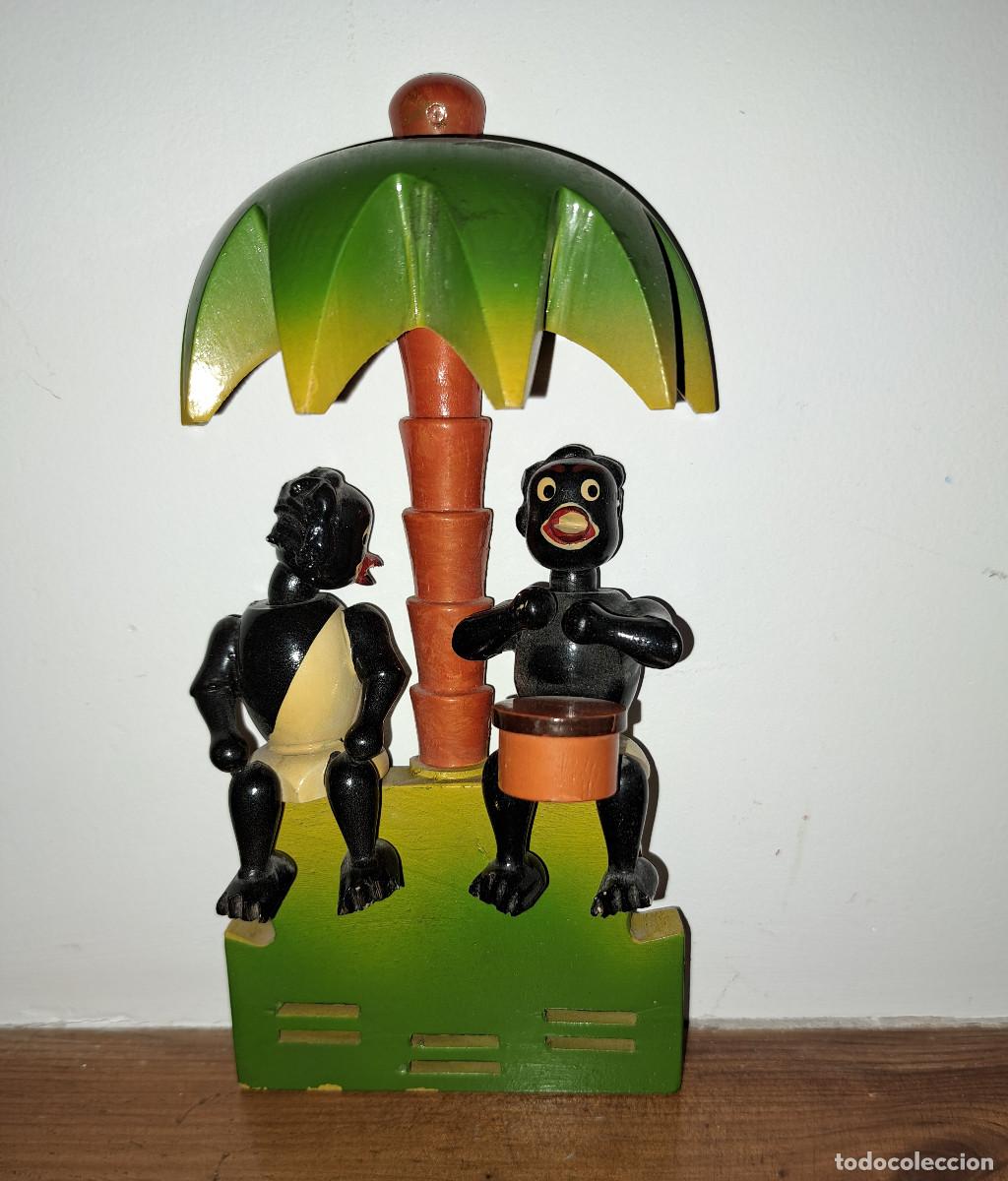 Poup&eacute;es Espagnoles Modernes: PAREJA DE NEGRITOS - MUEVEN LA CABEZA - ANTIGUOS - MEDIDAS TORALES; 18 x 9 x 4 cms.