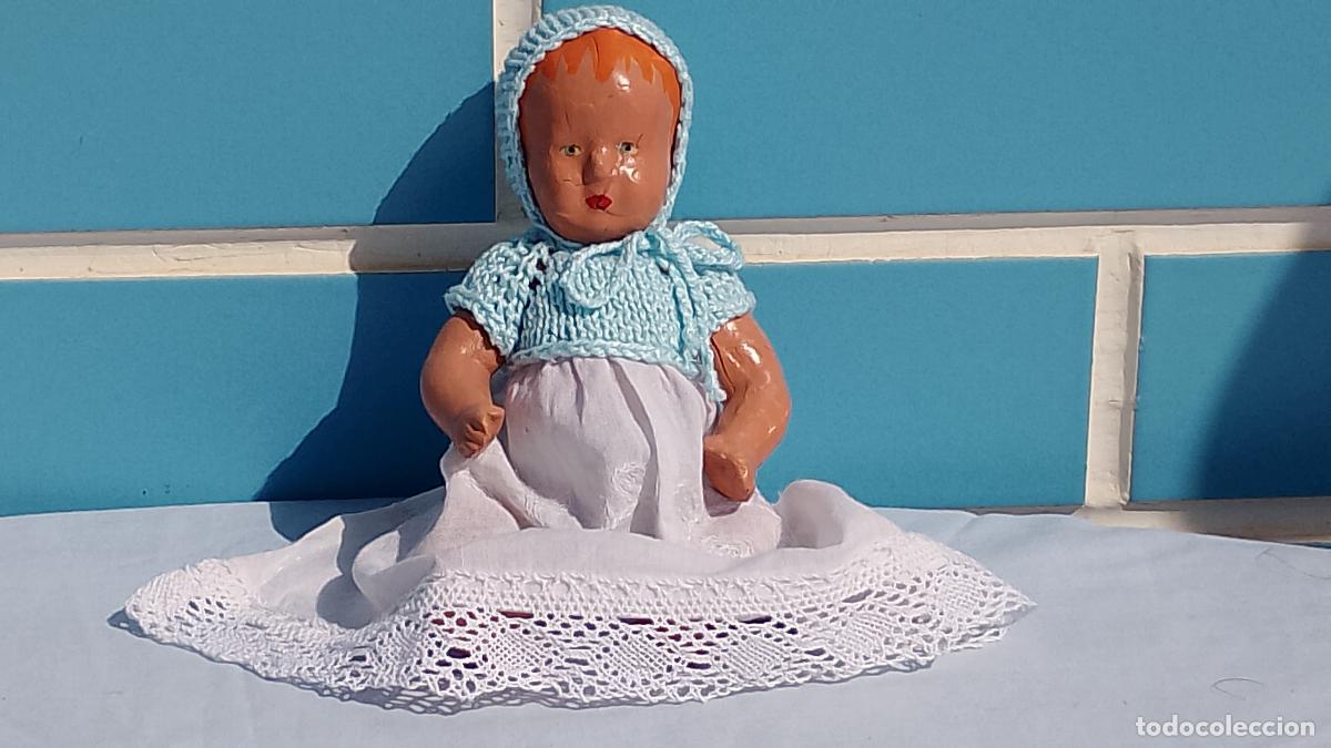 Poup&eacute;es Espagnoles Modernes: Antiguo mu&ntilde;eco beb&eacute; de cer&aacute;mica