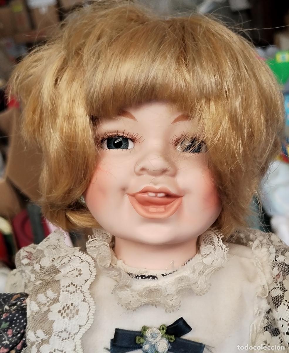 Mu&ntilde;ecas espa&ntilde;olas modernas: mu&ntilde;eca de porcelana con marca en la nuca - Foto 7