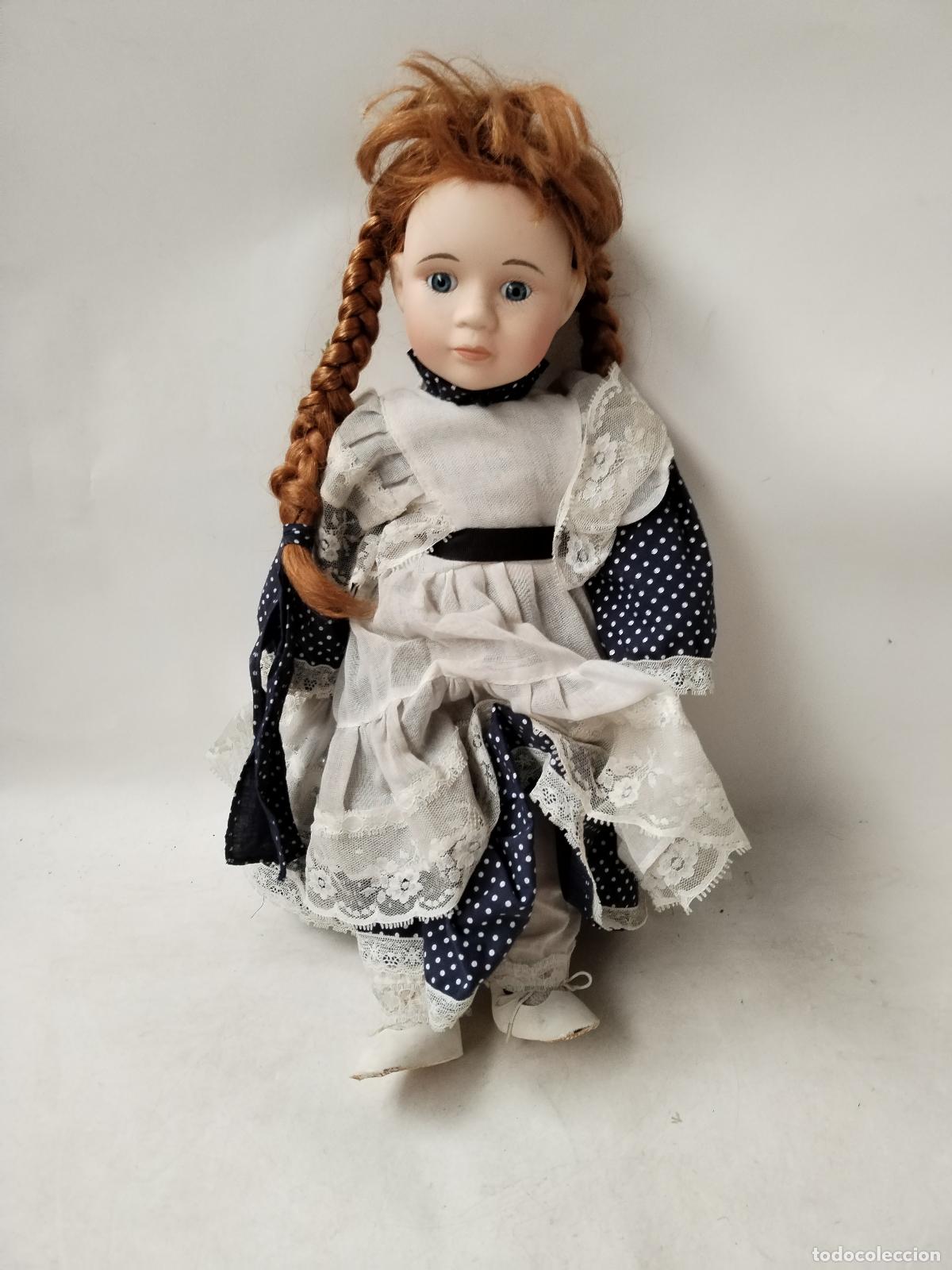 Mu&ntilde;ecas espa&ntilde;olas modernas: mu&ntilde;eca de porcelana con marca en la nuca - Foto 4