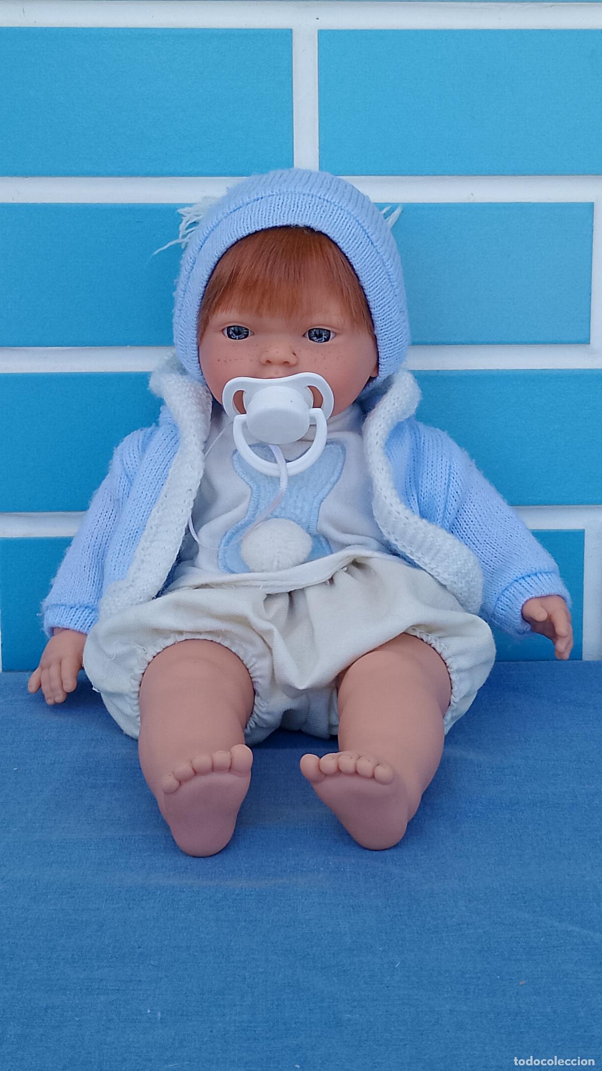 Mu&ntilde;ecas Espa&ntilde;olas Modernas: Antigua mu&ntilde;eca beb&eacute; pelirroja con pecas, de Llorens