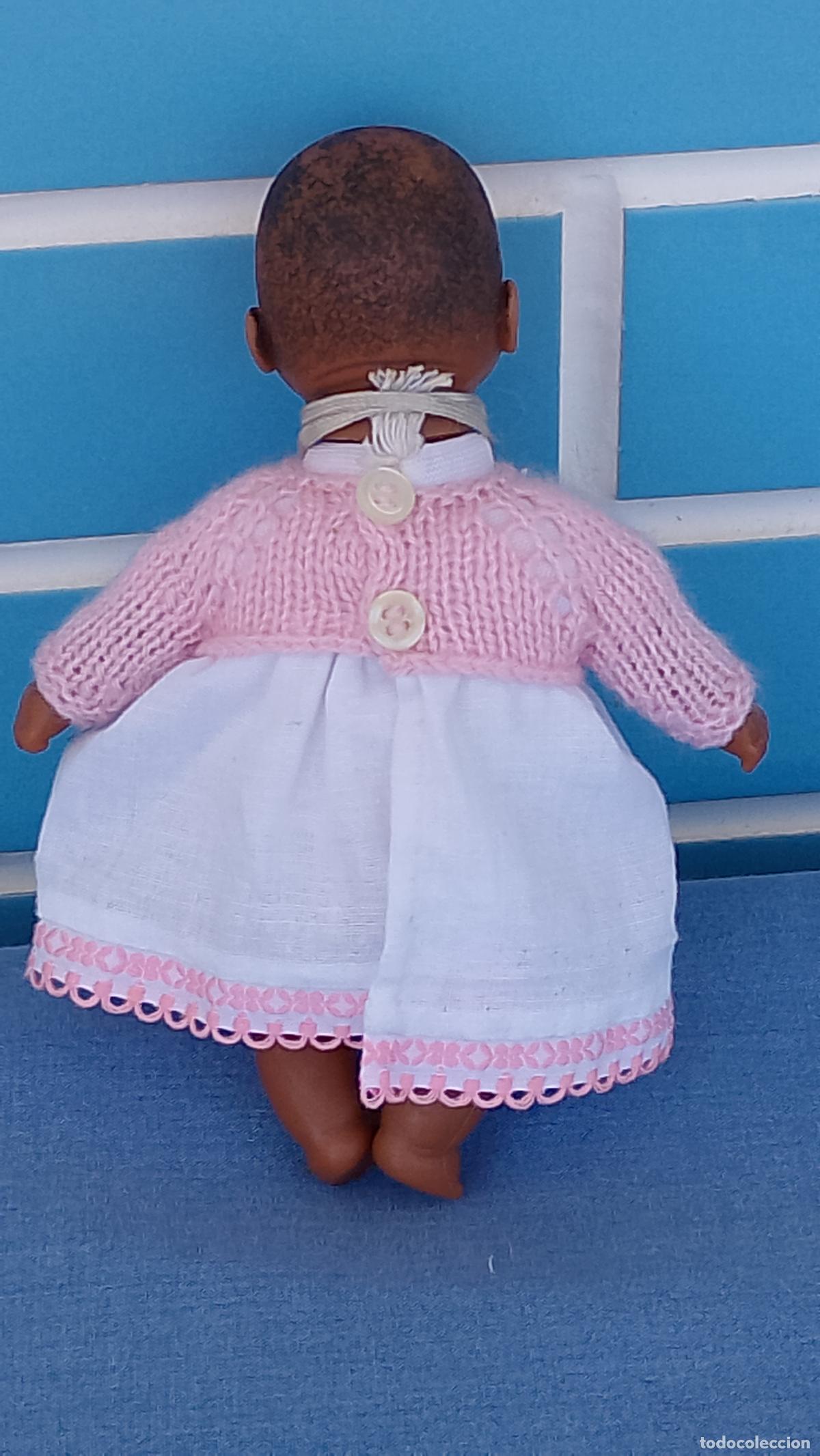 Mu&ntilde;ecas espa&ntilde;olas modernas: Mu&ntilde;eco antiguo Mini Beb&eacute; negro de mu&ntilde;ecas b.b. - Foto 3