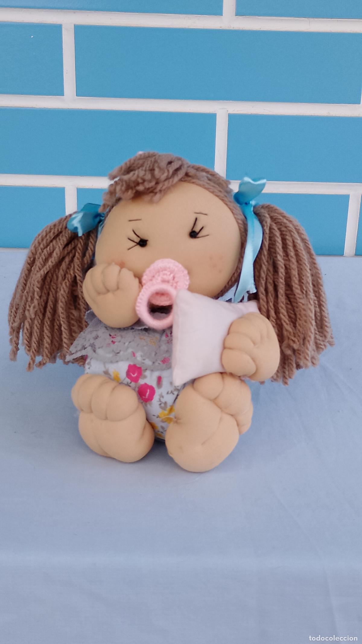 Mu&ntilde;ecas espa&ntilde;olas modernas: Antigua mu&ntilde;eca beb&eacute; artesanal estilo Repollo - Foto 1