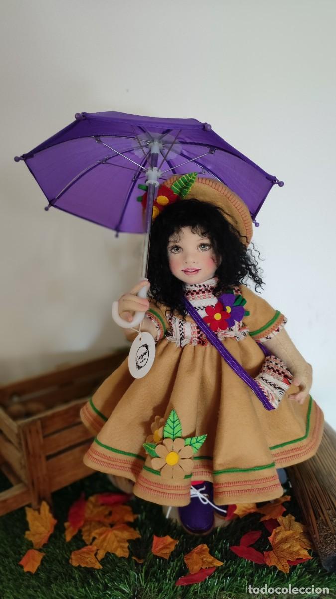 Mu&ntilde;ecas espa&ntilde;olas modernas: mu&ntilde;eca de fieltro 44cm - Foto 7