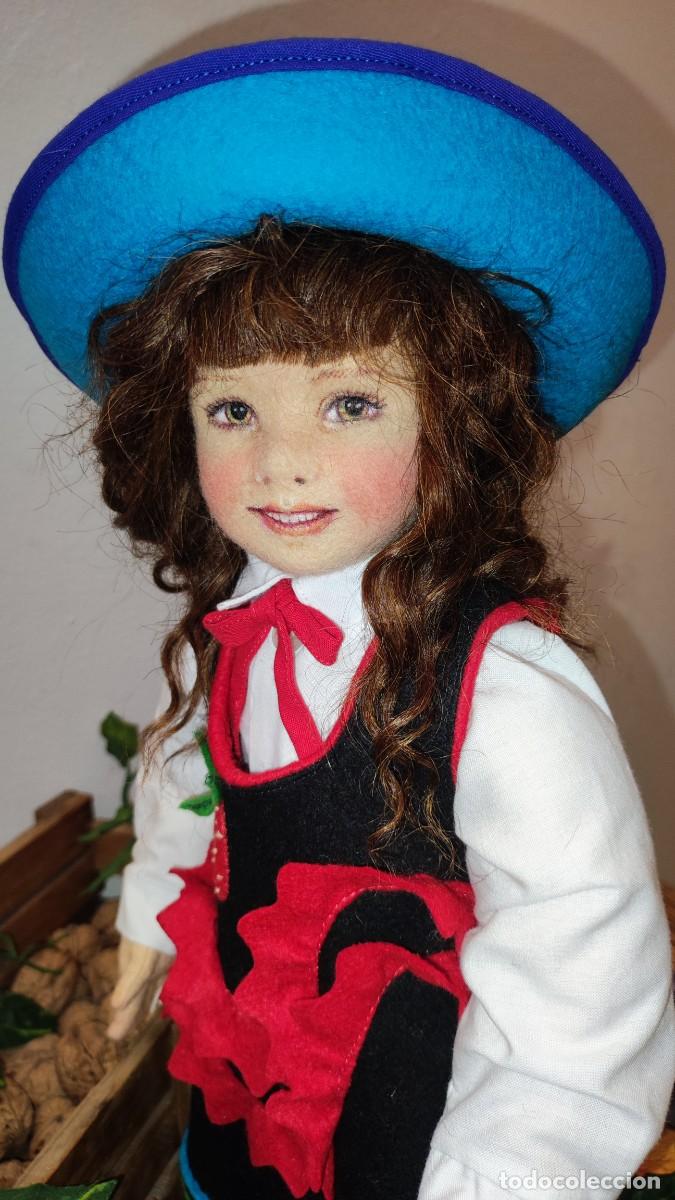 Mu&ntilde;ecas espa&ntilde;olas modernas: mu&ntilde;eca de fieltro 44cm - Foto 5