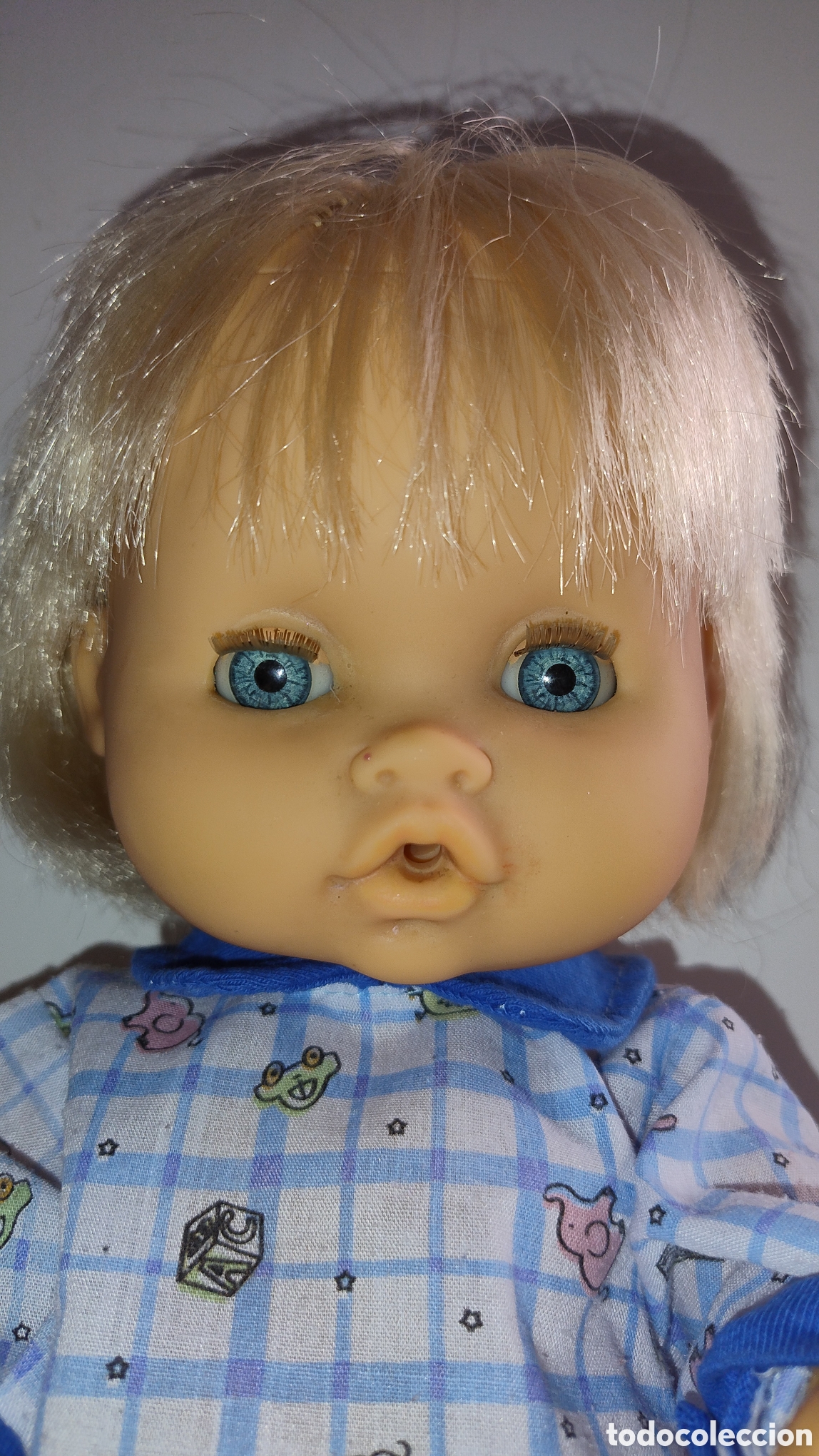 Mu&ntilde;ecas espa&ntilde;olas modernas: Mu&ntilde;eca antigua de goma rubia - Foto 3