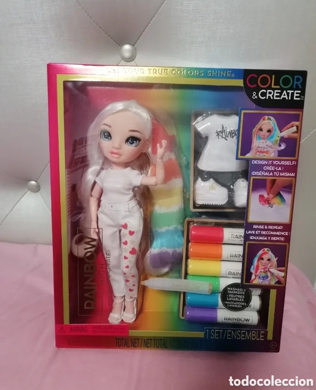 Mu&ntilde;ecas espa&ntilde;olas modernas: Mu&ntilde;eca Rainbow high color & create - Foto 1