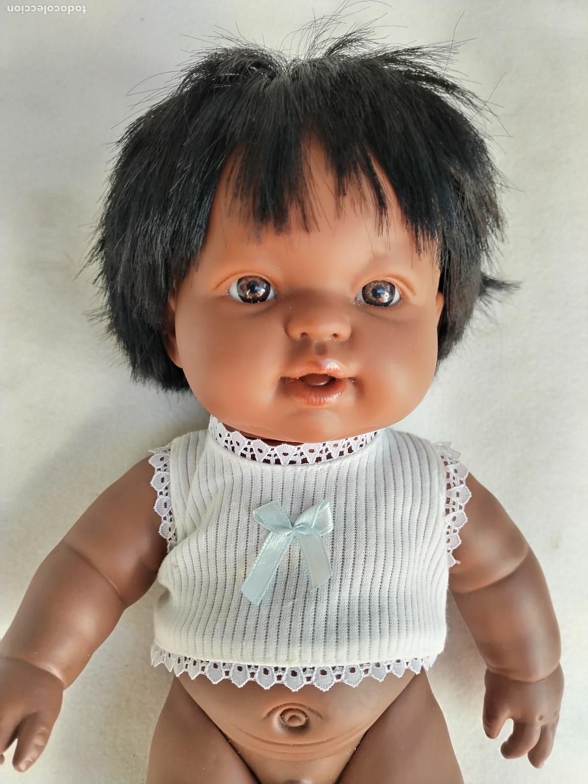 Mu&ntilde;ecas espa&ntilde;olas modernas: Mu&ntilde;eco beb&eacute; negrito Jumaco - c182 - Foto 1