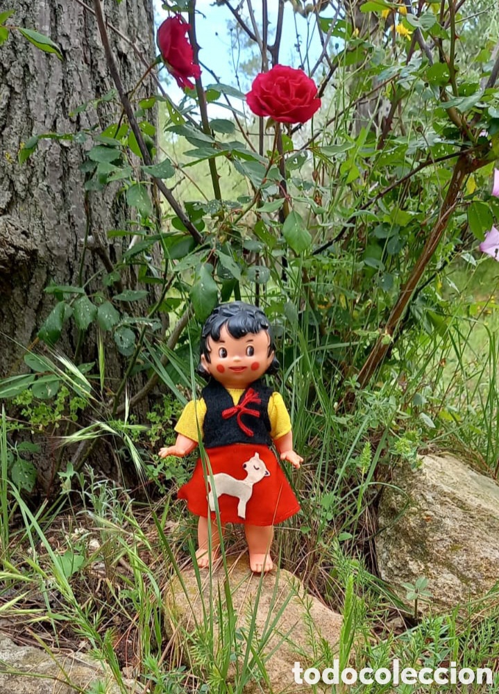 Mu&ntilde;ecas espa&ntilde;olas modernas: BONITA Y ORIGINAL MU&Ntilde;ECA HEIDI DE LOS 70 - Foto 1