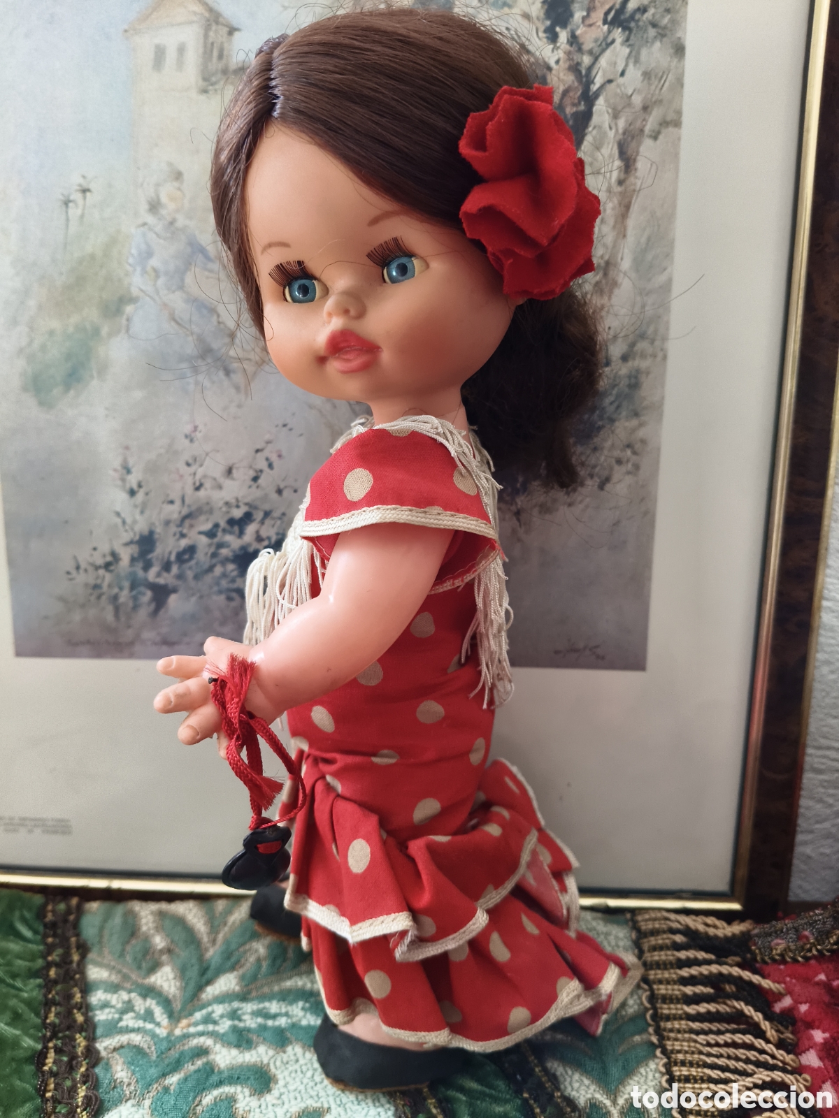 Mu&ntilde;ecas Espa&ntilde;olas Modernas: MU&Ntilde;ECA LOLA FARAONA TOYSE. FLAMENCA SEVILLANA 31,5 CM TRAJE REGIONAL SEVILLA