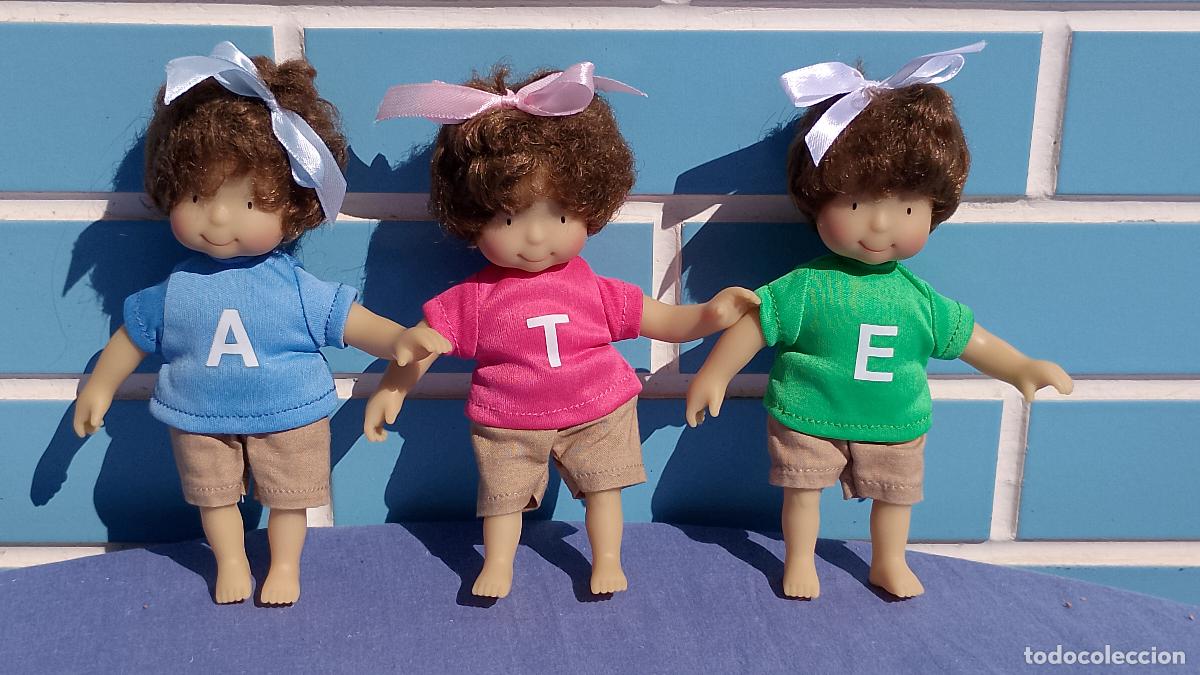 Mu&ntilde;ecas Espa&ntilde;olas Modernas: Antiguas mu&ntilde;ecas La Tres Mellizas bessones de Bandai Cromosoma