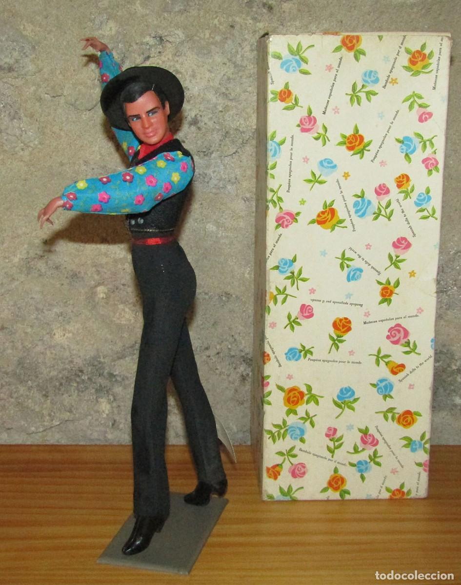 Mu&ntilde;ecas Espa&ntilde;olas Modernas: ANTIGUO MU&Ntilde;ECO FLAMENCO BAILAOR MODELO JUAN PONCE, DE MARIN. NUEVO Y EN SU CAJA ORIGINAL - 30cm