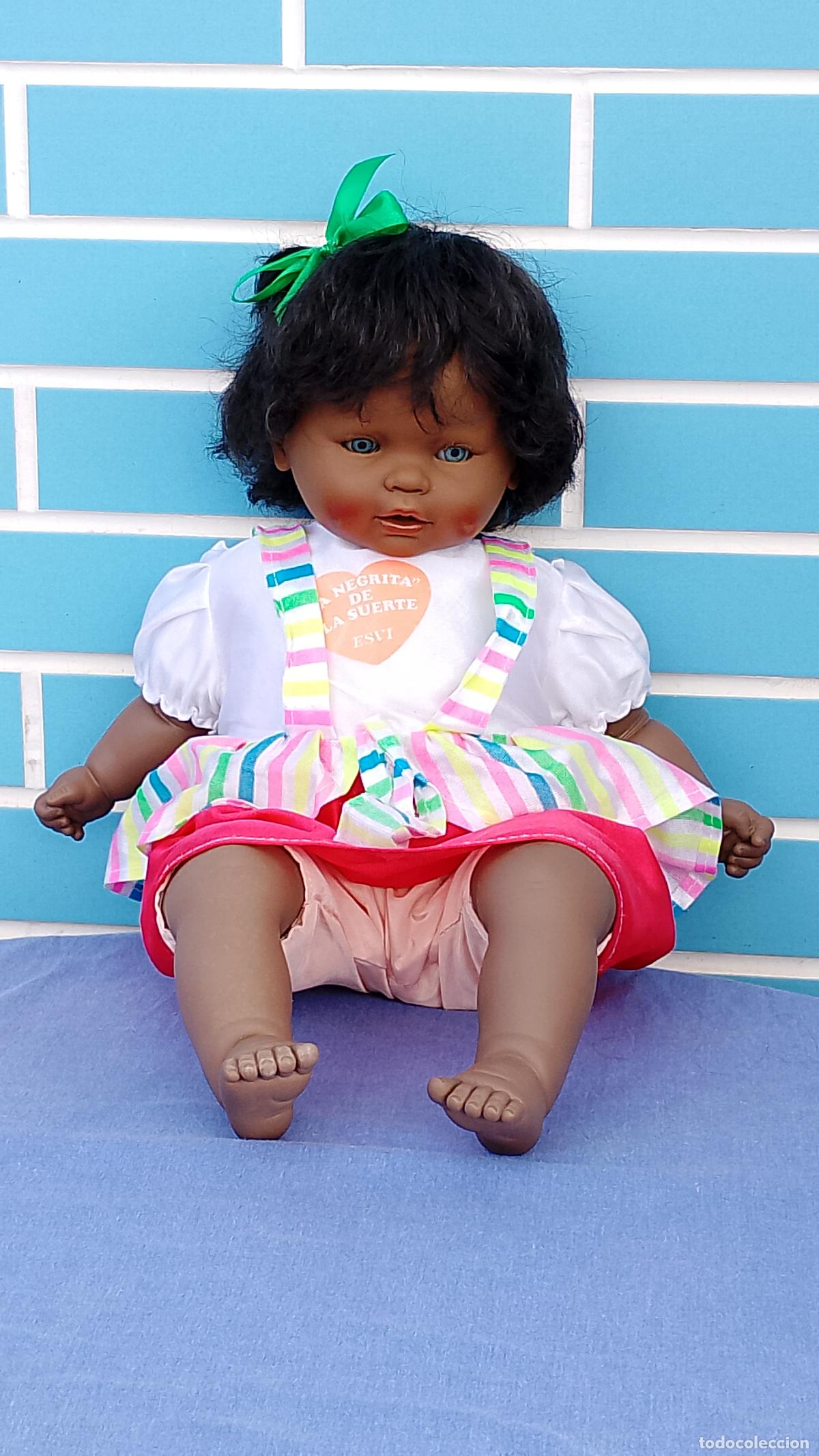 Mu&ntilde;ecas Espa&ntilde;olas Modernas: Antigua mu&ntilde;eca Negrita de la Suerte de Esvi