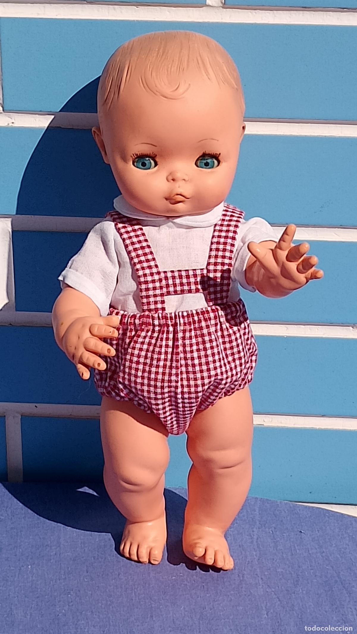 Mu&ntilde;ecas Espa&ntilde;olas Modernas: Antiguo mu&ntilde;eco beb&eacute; Furga Italy de pelo moldeado