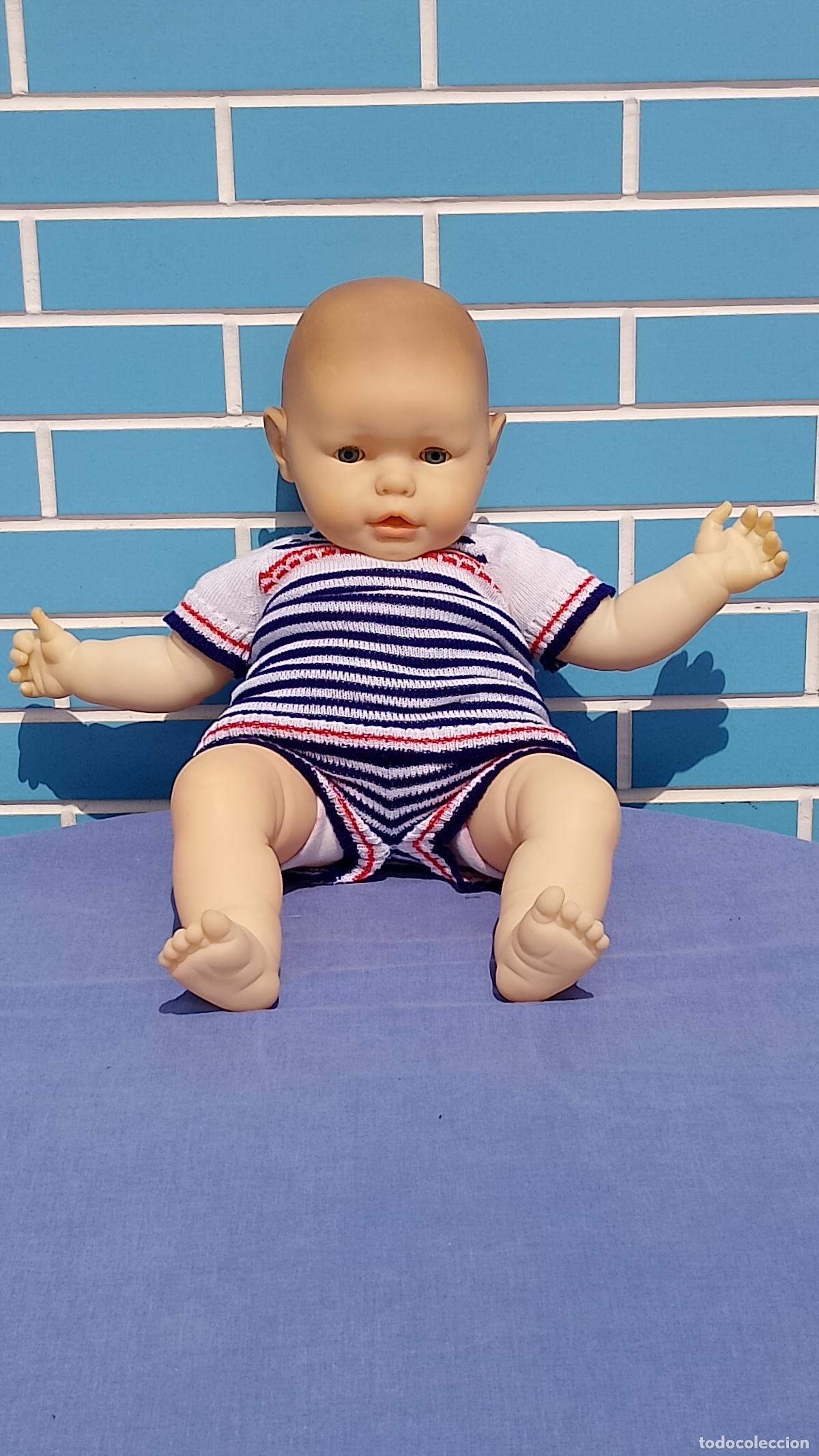 Mu&ntilde;ecas Espa&ntilde;olas Modernas: Mu&ntilde;eco Minene el Reci&eacute;n Nacido de Berjusa a&ntilde;os 80 de 60 cm