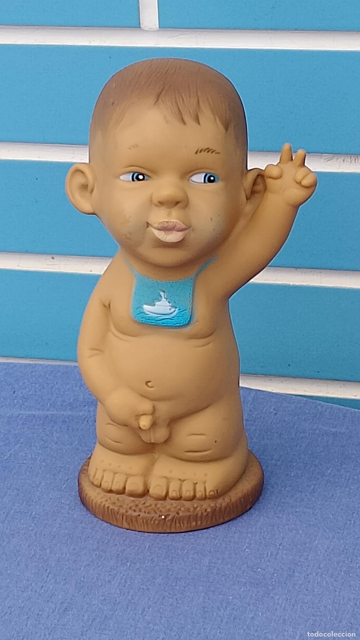 Mu&ntilde;ecas Espa&ntilde;olas Modernas: Antigua hucha mu&ntilde;eco beb&eacute; Heavy, de J. Mira, tama&ntilde;o grande