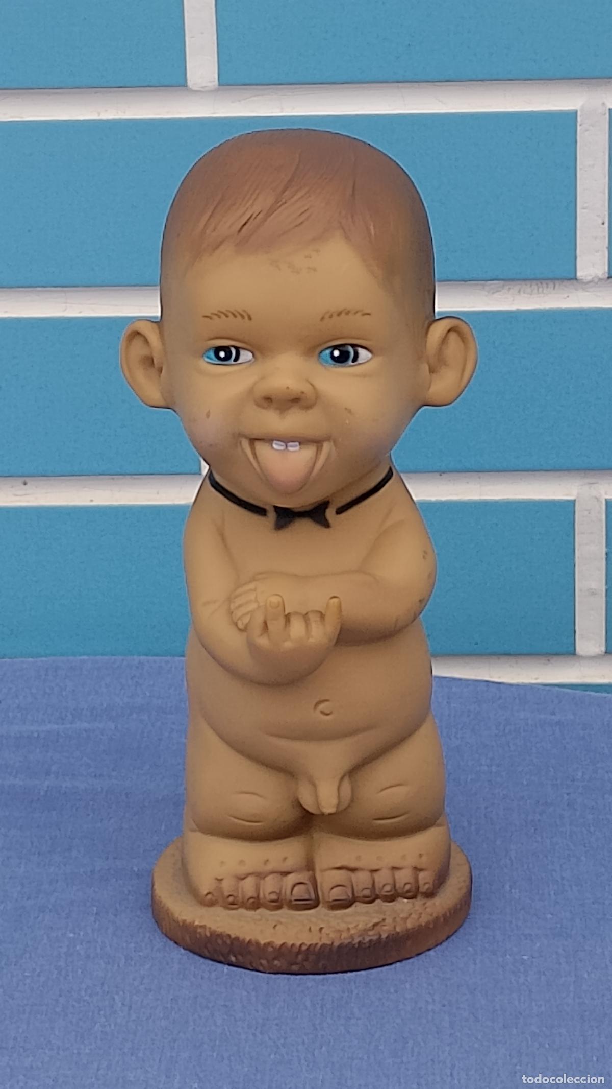 Mu&ntilde;ecas Espa&ntilde;olas Modernas: Antigua hucha mu&ntilde;eco beb&eacute; Heavy, de J. Mira, tama&ntilde;o grande