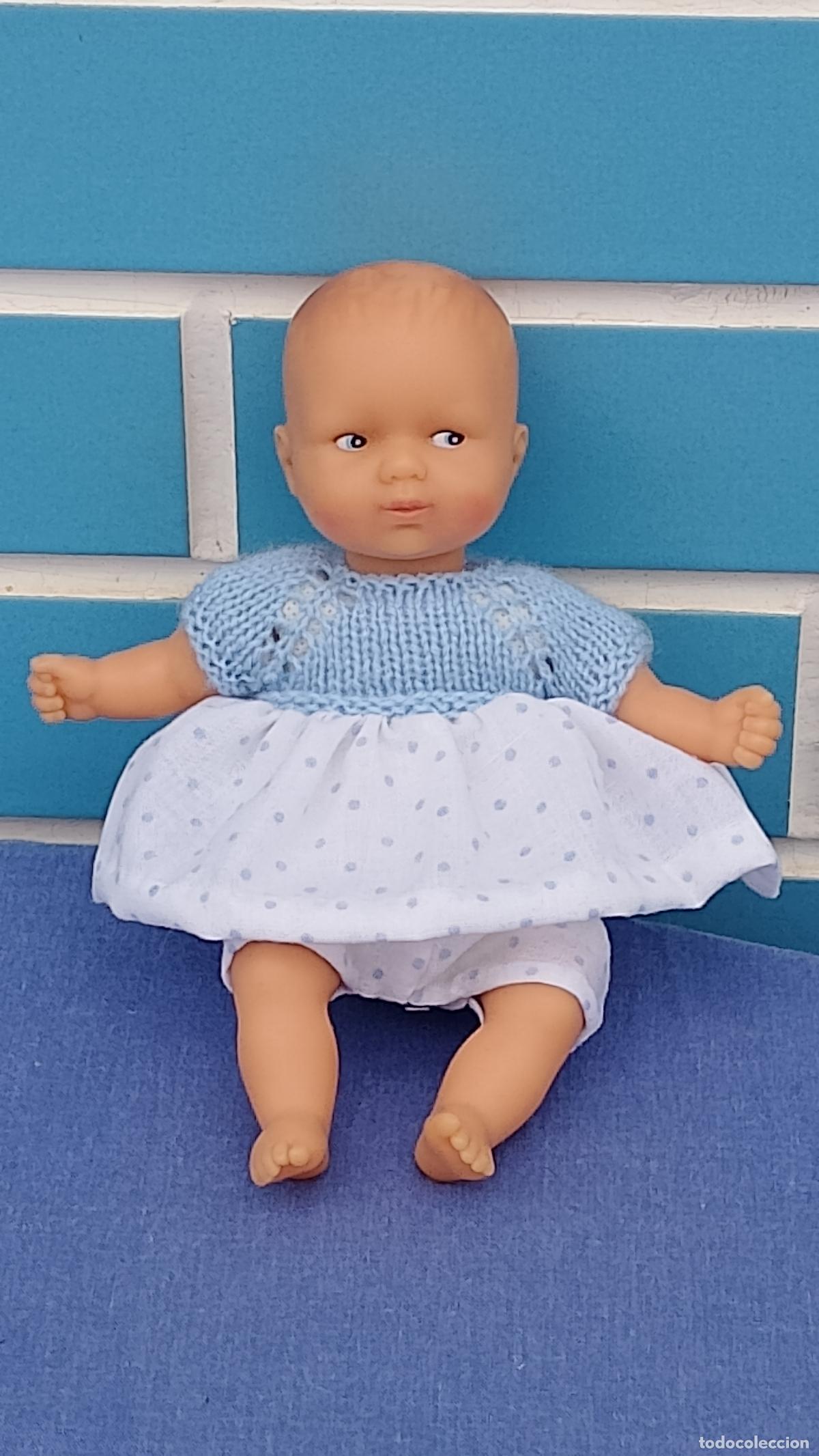 Mu&ntilde;ecas Espa&ntilde;olas Modernas: Antiguo mu&ntilde;eco beb&eacute; D'Nelo de 20 cm que pesa