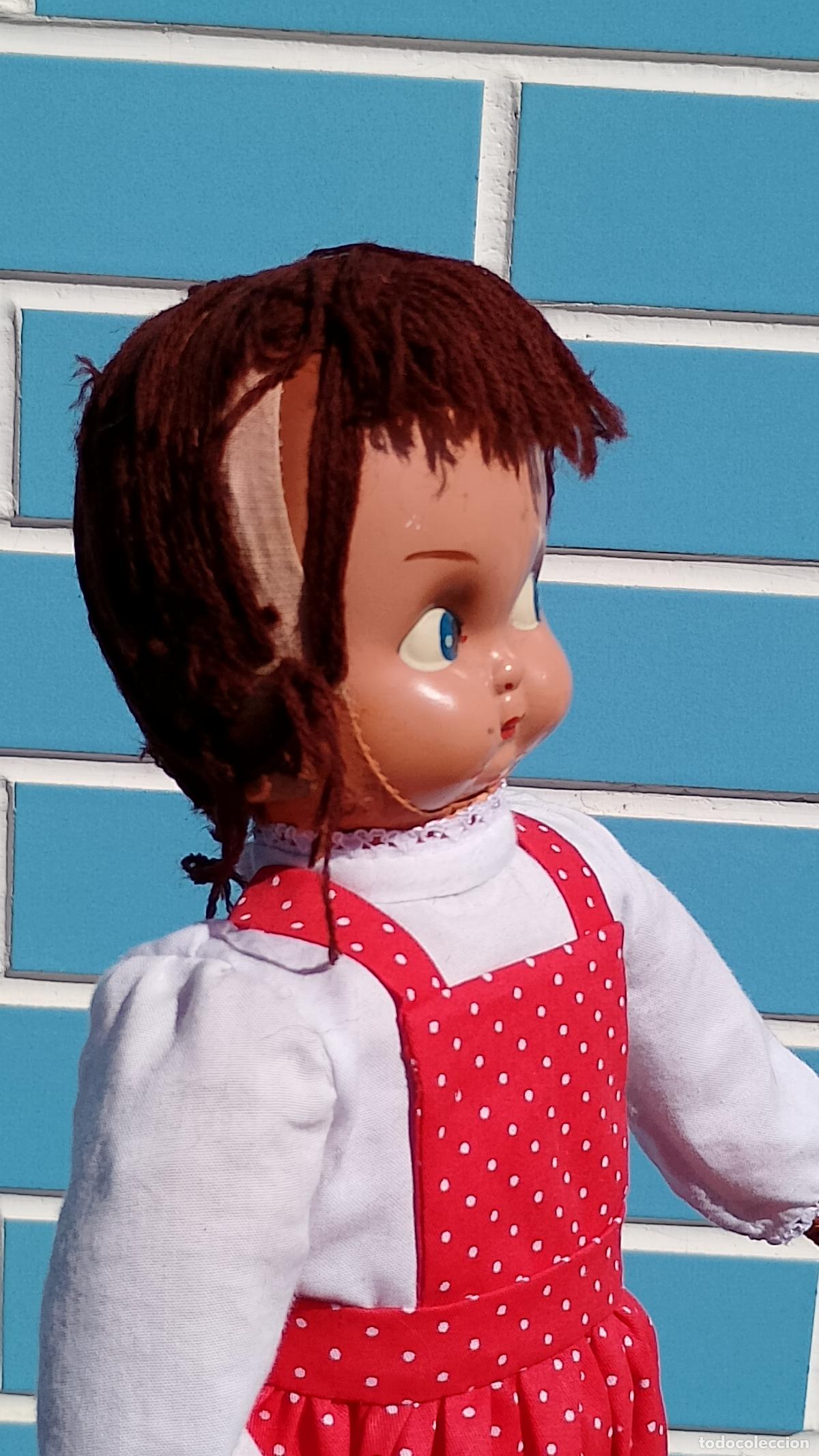 Mu&ntilde;ecas espa&ntilde;olas modernas: Antigua mu&ntilde;eca de tela con cara de celuloide - Foto 4