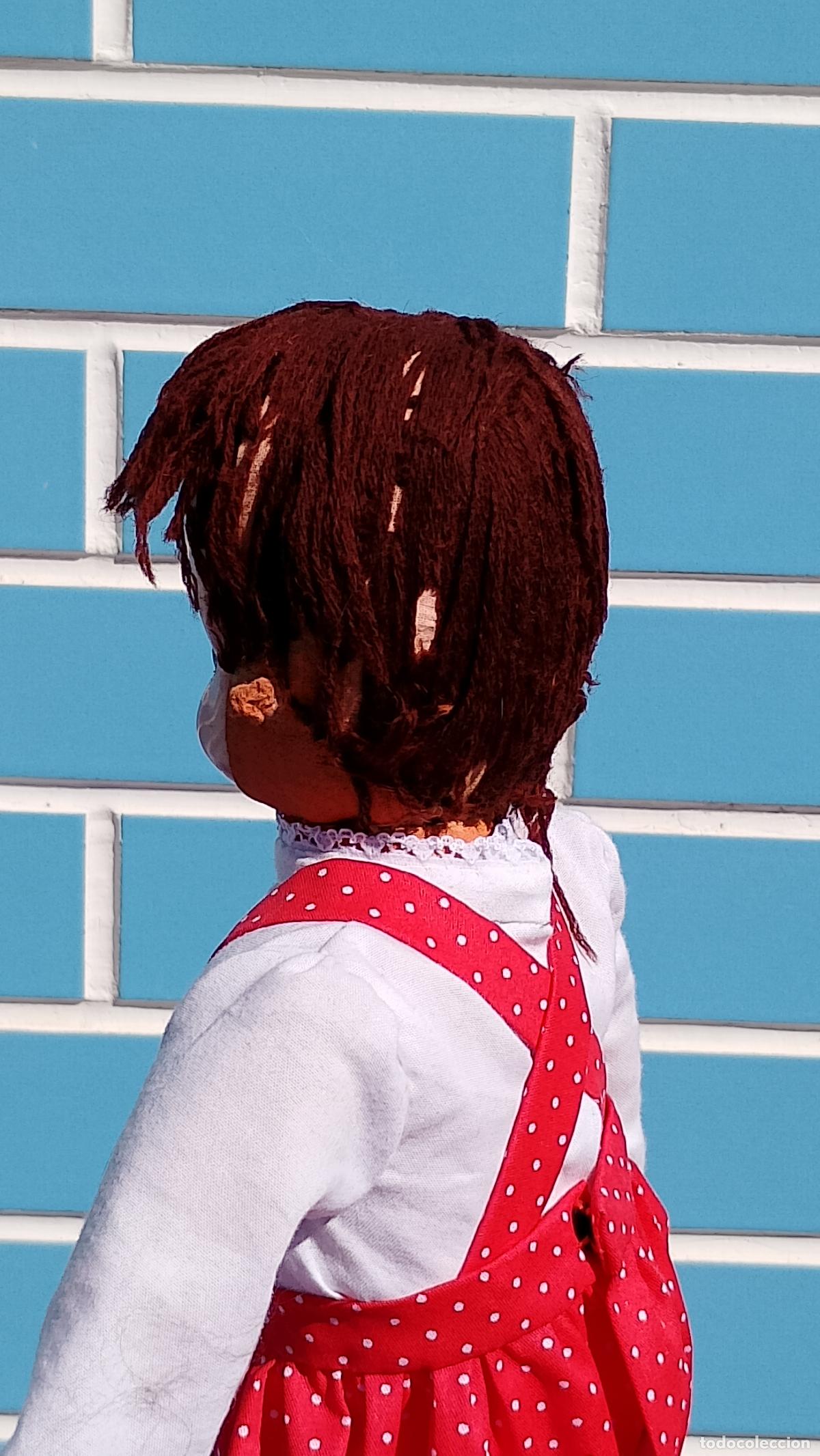 Mu&ntilde;ecas espa&ntilde;olas modernas: Antigua mu&ntilde;eca de tela con cara de celuloide - Foto 5