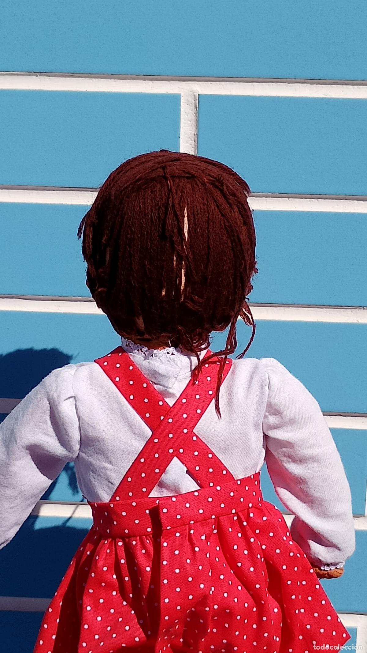 Mu&ntilde;ecas espa&ntilde;olas modernas: Antigua mu&ntilde;eca de tela con cara de celuloide - Foto 6