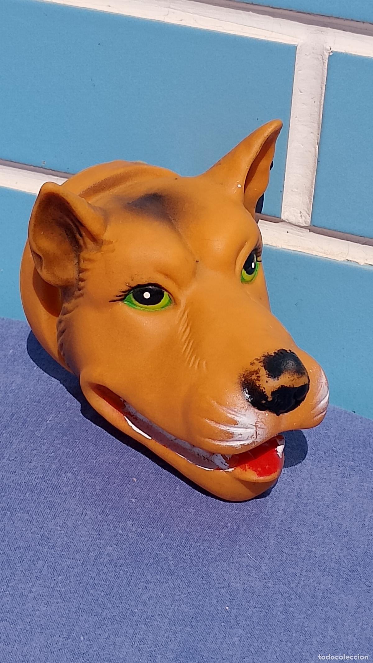 Mu&ntilde;ecas Espa&ntilde;olas Modernas: Antiguo mu&ntilde;eco de goma cabeza marioneta Lobo feroz