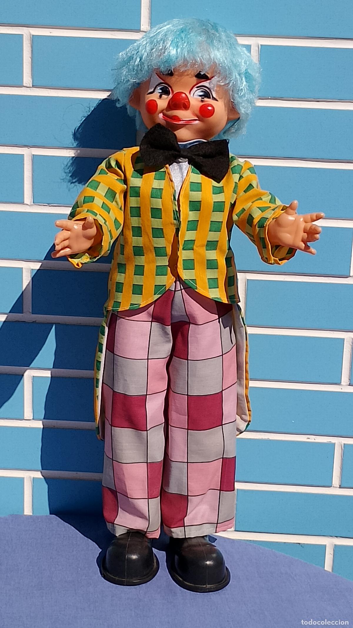 Mu&ntilde;ecas Espa&ntilde;olas Modernas: Antiguo mu&ntilde;eco payaso grande de 60 cm