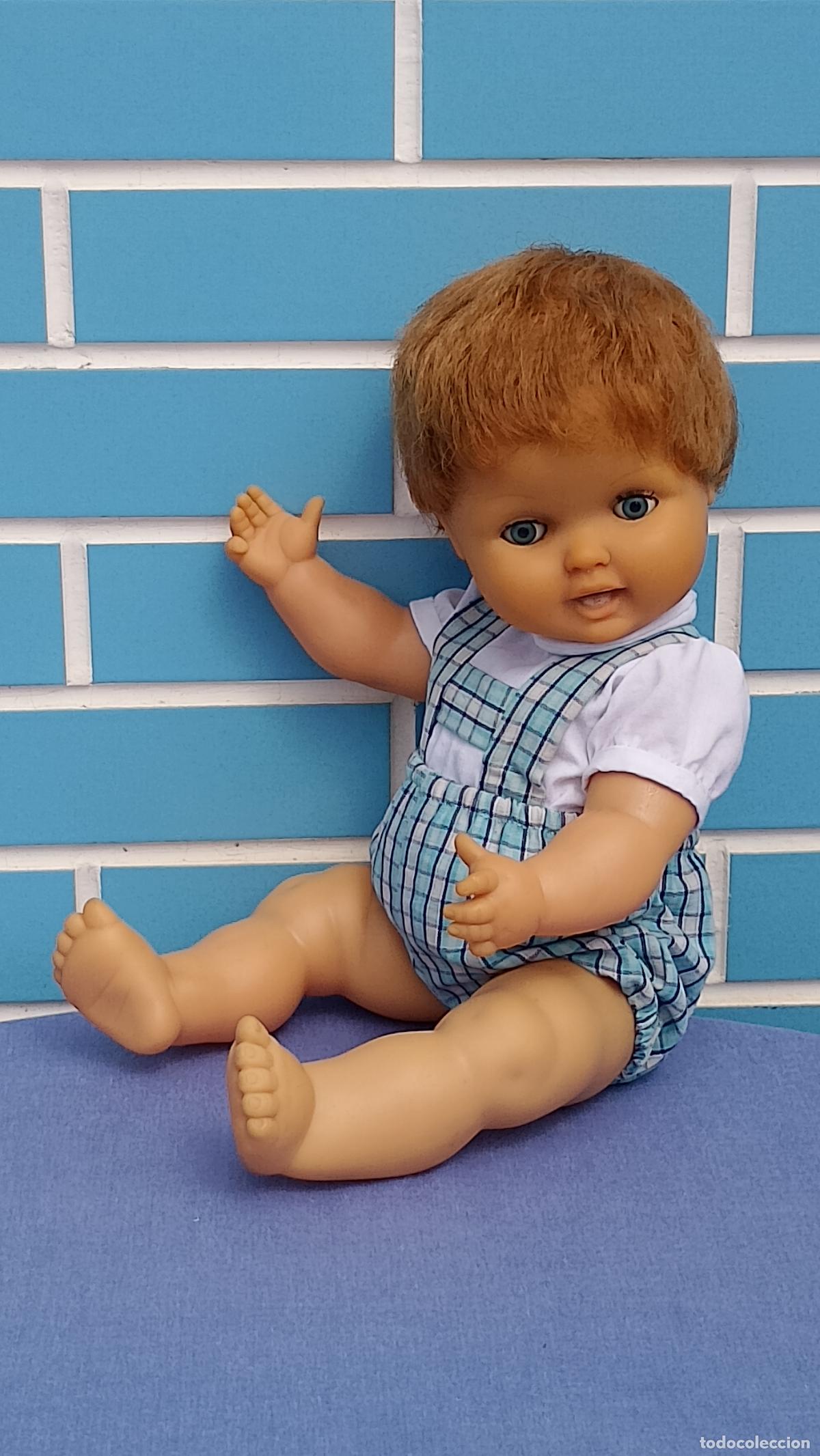 Mu&ntilde;ecas Espa&ntilde;olas Modernas: Antiguo mu&ntilde;eco beb&eacute; Cachito Blanco de Novo Gama de 42 cm de los a&ntilde;os 60