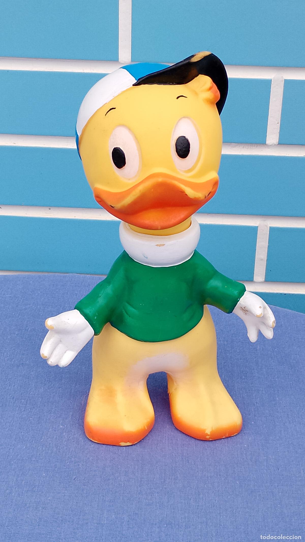 Mu&ntilde;ecas Espa&ntilde;olas Modernas: Antiguo mu&ntilde;eco de goma sobrinito Juanito sobrino Huey del Pato Donald de Disney