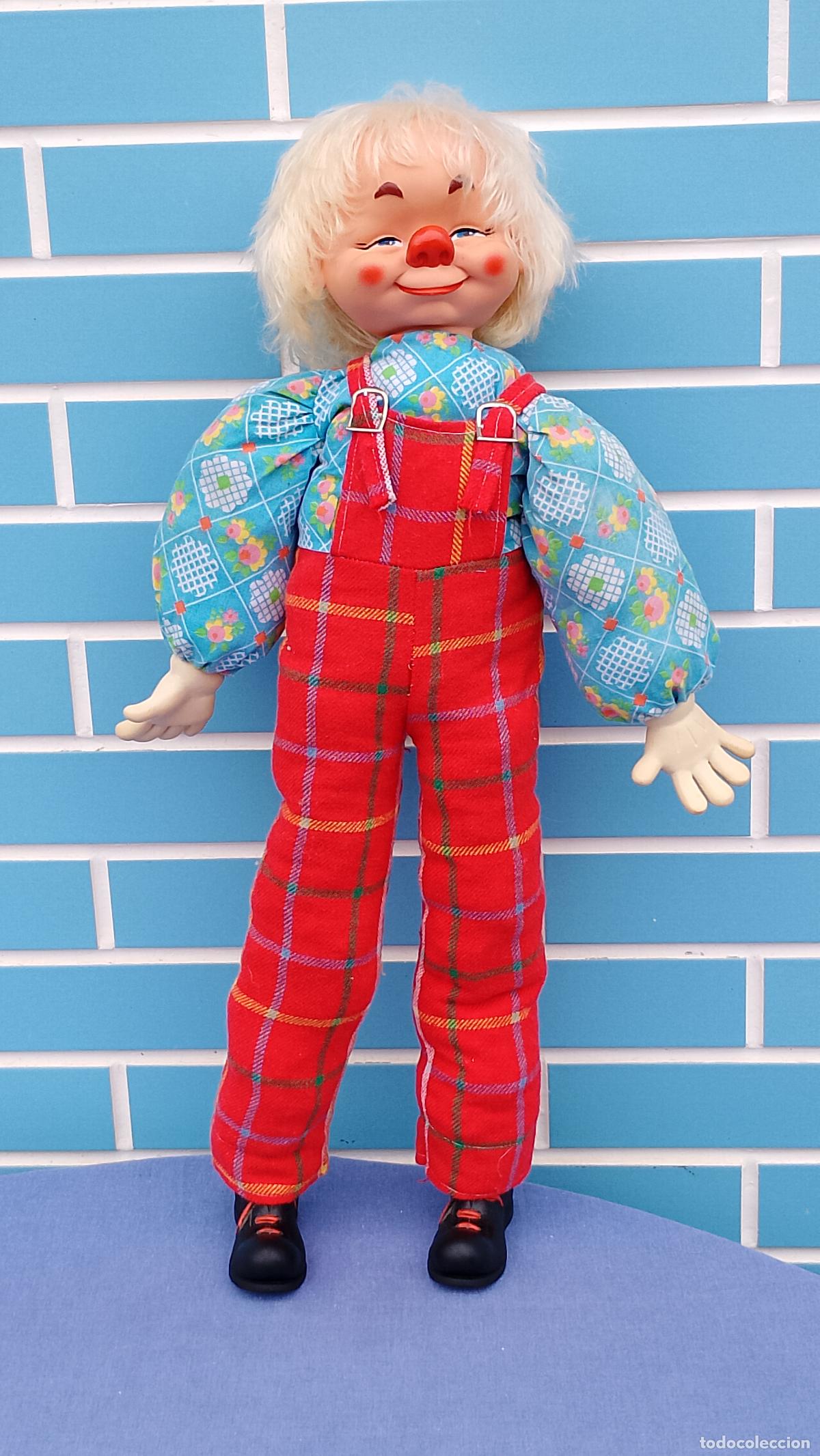 Mu&ntilde;ecas Espa&ntilde;olas Modernas: Antiguo mu&ntilde;eco payaso P&oacute;ker de 64 cm