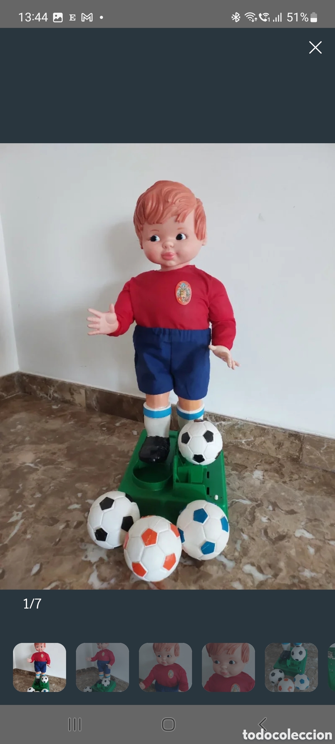 Mu&ntilde;ecas Espa&ntilde;olas Modernas: Antiguo mu&ntilde;eco futbolista