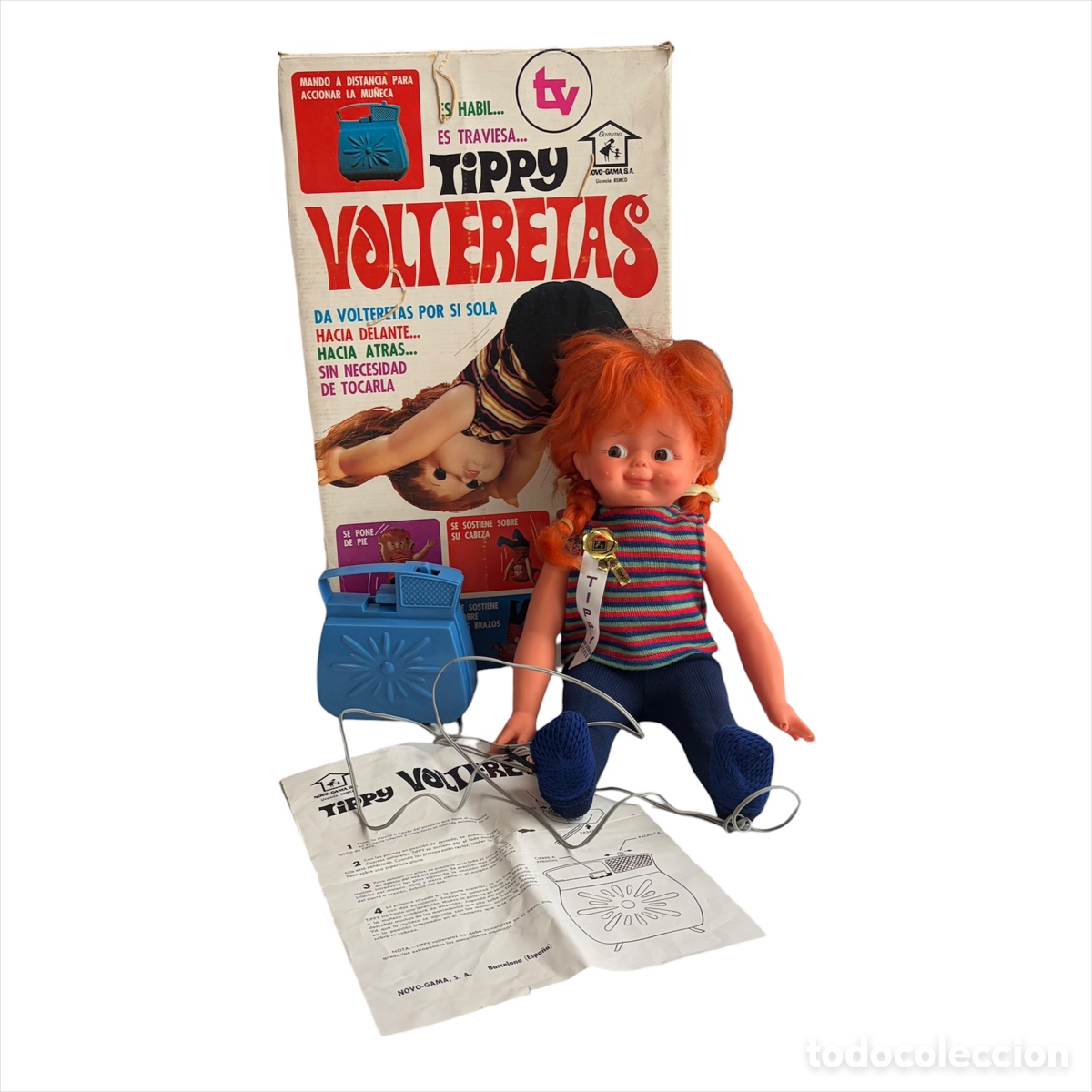 Mu&ntilde;ecas Espa&ntilde;olas Modernas: Mu&ntilde;eca Tippy volteretas Novo-Gama en caja Novogama
