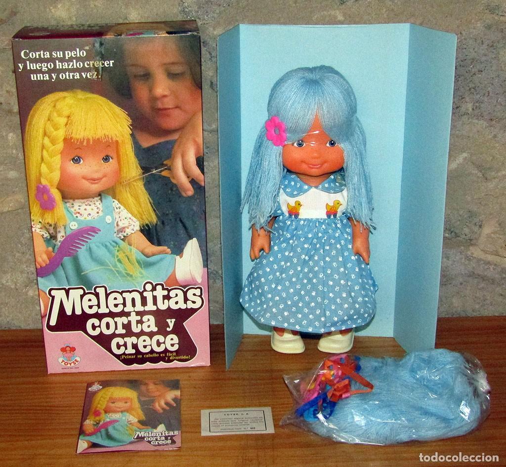 Mu&ntilde;ecas Espa&ntilde;olas Modernas: ANTIGUA MU&Ntilde;ECA MELENITAS CORTA Y CRECE, DE TOYSE - NUEVA Y EN SU CAJA - A&Ntilde;OS 70 - PELO AZUL