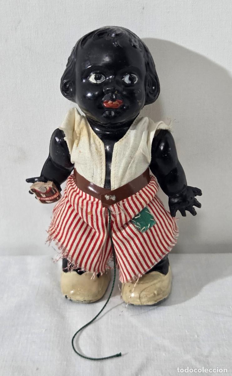 Mu&ntilde;ecas Espa&ntilde;olas Modernas: Mu&ntilde;eca negra publicidad de ron, plastico duro