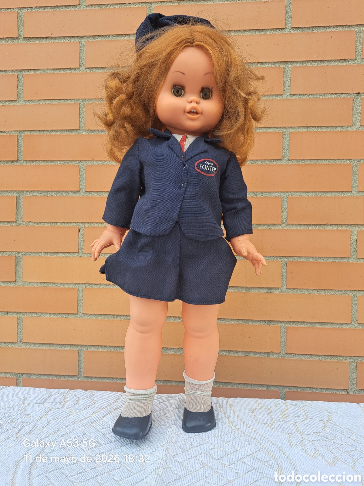 Modern Spanish Dolls: Mu&ntilde;eca vintage Agua Fonter publicitaria uniforme original a&ntilde;os 70-80