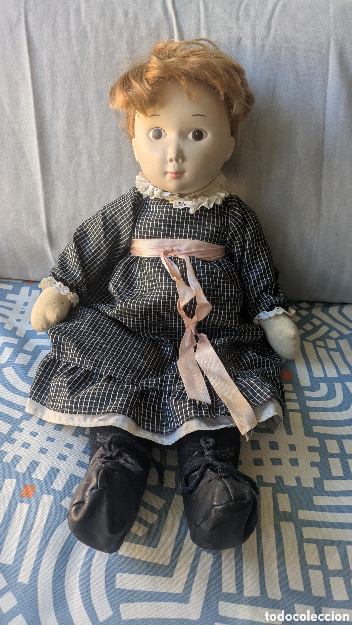 Mu&ntilde;ecas Espa&ntilde;olas Modernas: Mu&ntilde;eca vintage, a&ntilde;os 70, de estilo victoriano, completa