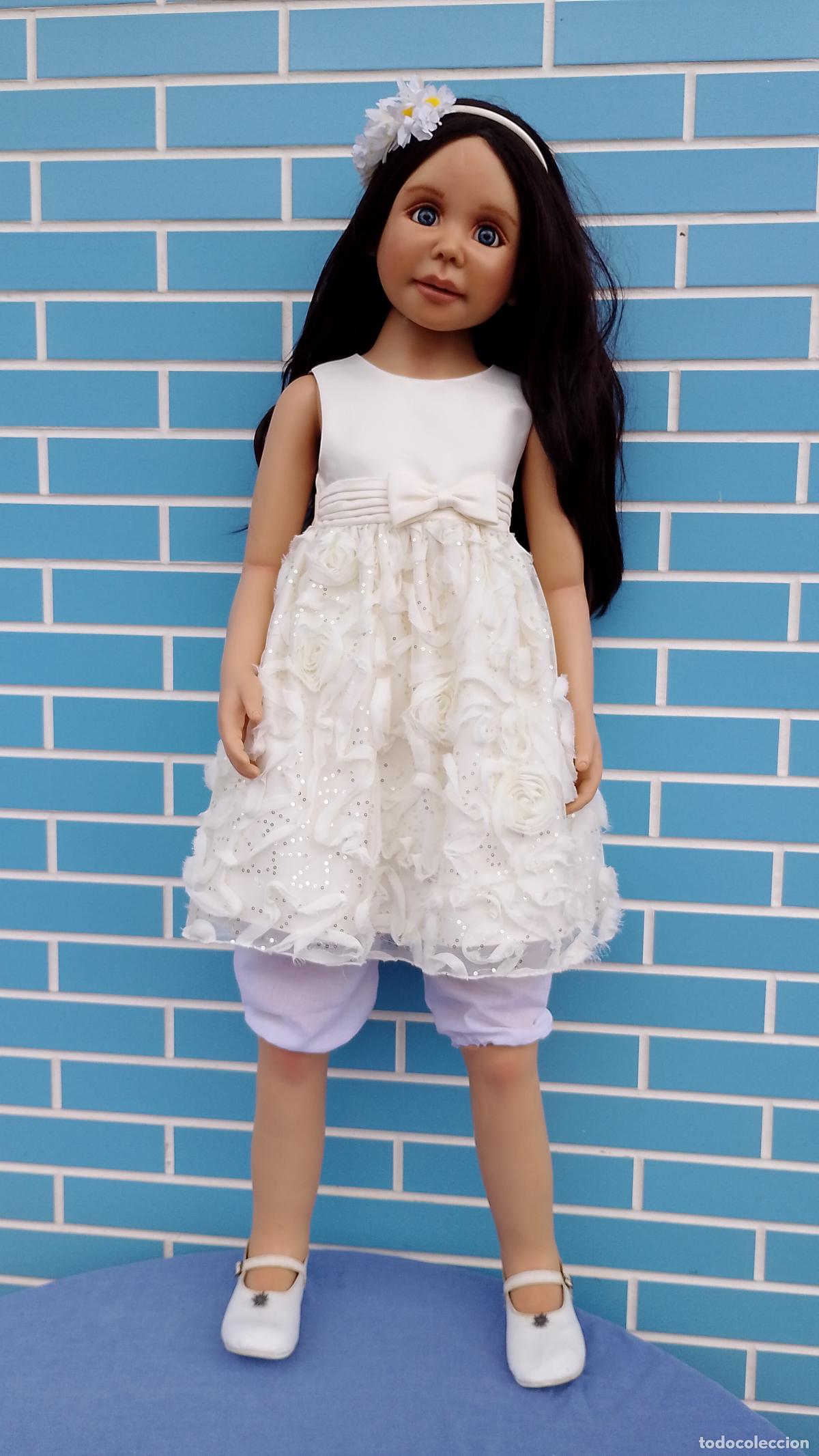 Mu&ntilde;ecas Espa&ntilde;olas Modernas: Mu&ntilde;eca realista grande Celina de Gerlinde Feser, especial coleccionistas, mide 116 cm