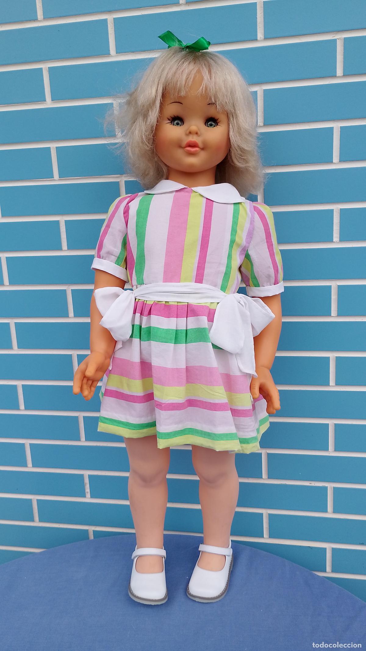 Mu&ntilde;ecas Espa&ntilde;olas Modernas: Antigua mu&ntilde;eca grande italiana de Furga, de 92 cm, tama&ntilde;o Rosaura