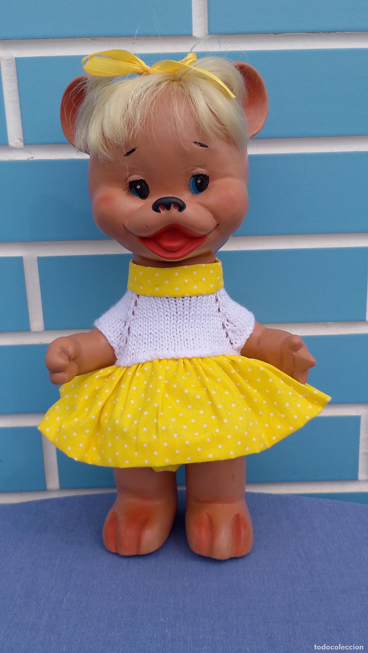 Mu&ntilde;ecas Espa&ntilde;olas Modernas: Antigua mu&ntilde;eca Osa Osita de la colecci&oacute;n Panda Blanda de Florido