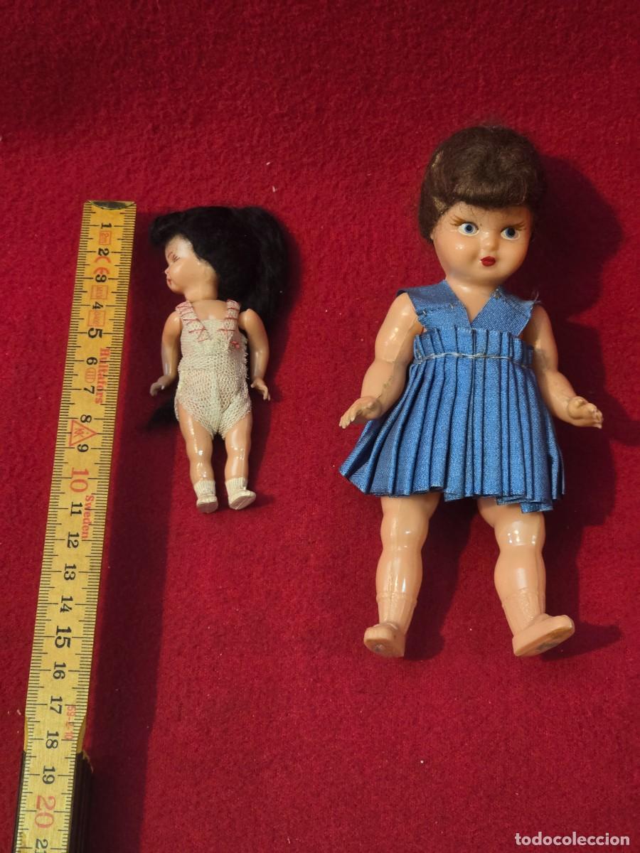 Mu&ntilde;ecas espa&ntilde;olas modernas: LOTE DE DOS MU&Ntilde;ECAS PEQUE&Ntilde;AS DE CELULOIDE - Foto 1