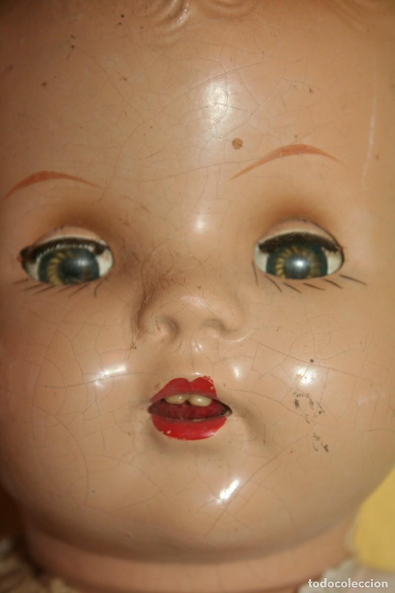 Mu&ntilde;ecas Espa&ntilde;olas Modernas: antiguo mu&ntilde;eca carton piedra grande bebe tipo ideal suena