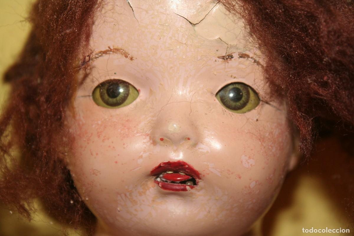 Mu&ntilde;ecas Espa&ntilde;olas Modernas: antiguo mu&ntilde;eca carton piedra grande para reparar
