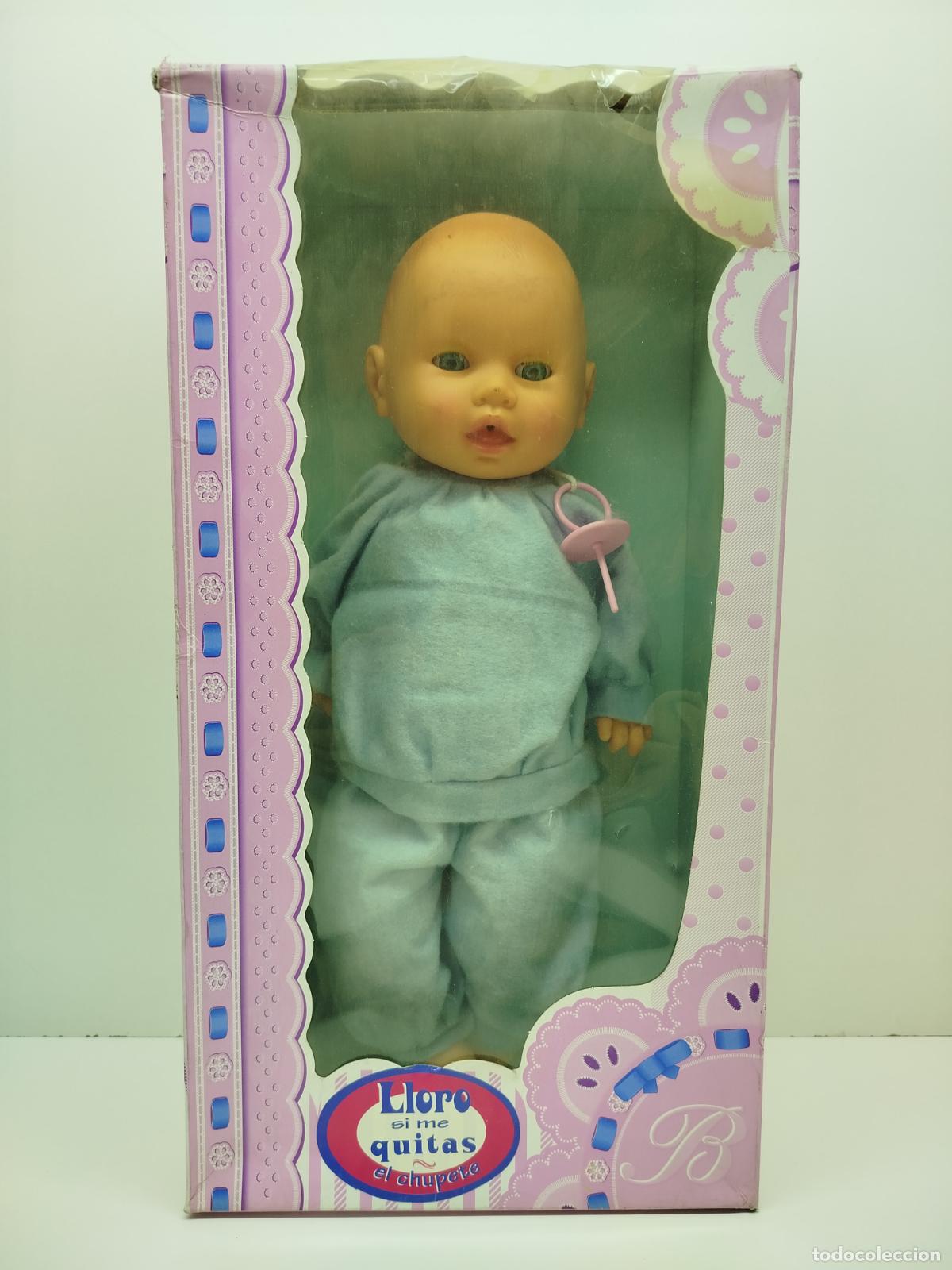 Mu&ntilde;ecas Espa&ntilde;olas Modernas: ANTIGUO MU&Ntilde;ECO DE BERJUAN - LLORO SI ME QUITAS EL CHUPETE - NUEVO EN SU CAJA