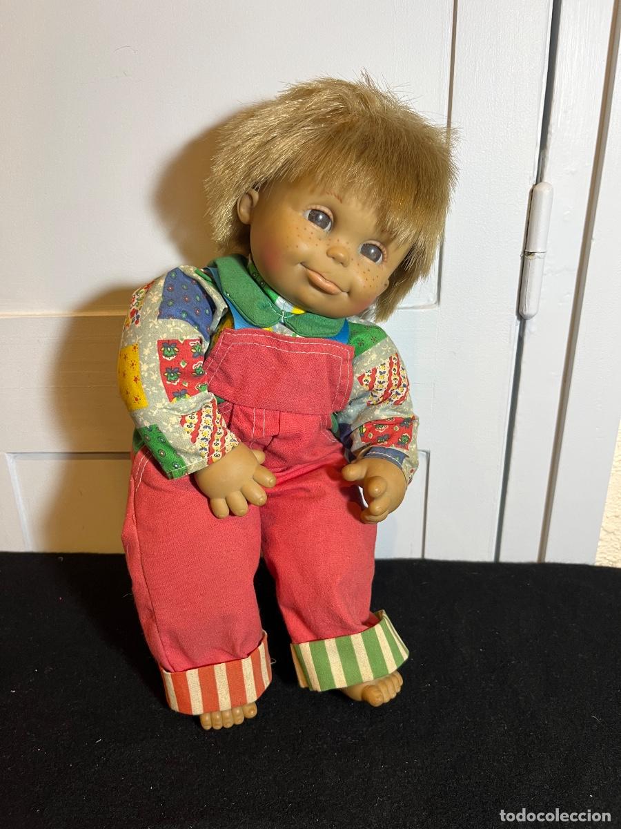 Moderne spanische Puppen: Mu&ntilde;eco vintage PANRE Onil gestitos pecas peto rojo Made in Spain a&ntilde;os 90 original