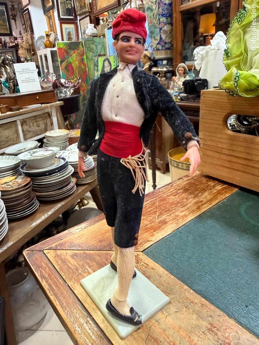 Mu&ntilde;ecas Espa&ntilde;olas Modernas: ANTIGUO MU&Ntilde;ECO DE MARIN CON TRAJE REGIONAL - SERIE MEDIDA 23 CM