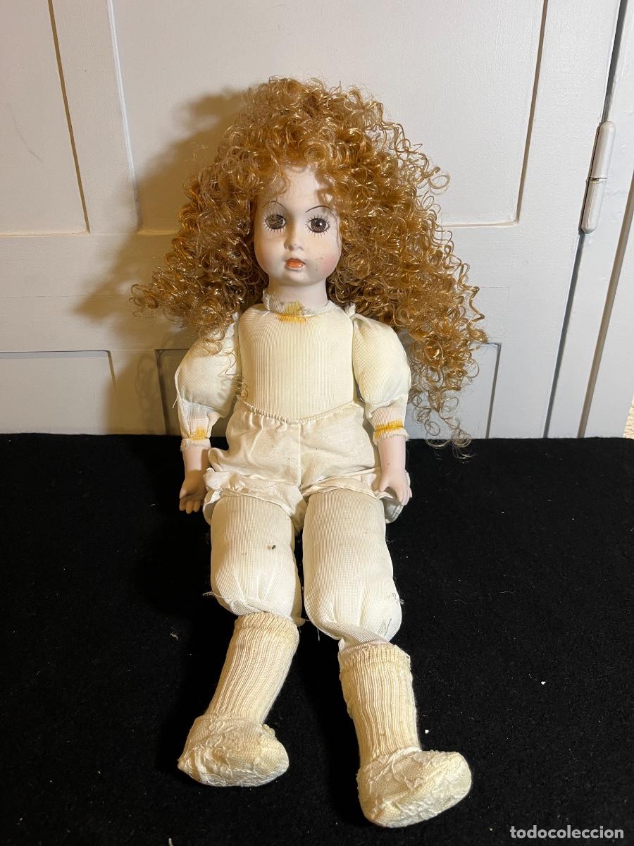 Bonecas Espanholas Modernas: Mu&ntilde;eca De Porcelana Vintage Pelo Rubio Rizado Cuerpo Blando A&ntilde;os 80 90