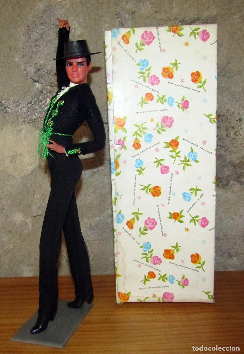 Mu&ntilde;ecas Espa&ntilde;olas Modernas: ANTIGUO MU&Ntilde;ECO BAILAOR FLAMENCO MODELO ANTONIO ARACENA, DE MARIN - NUEVO Y EN SU CAJA - AZUL