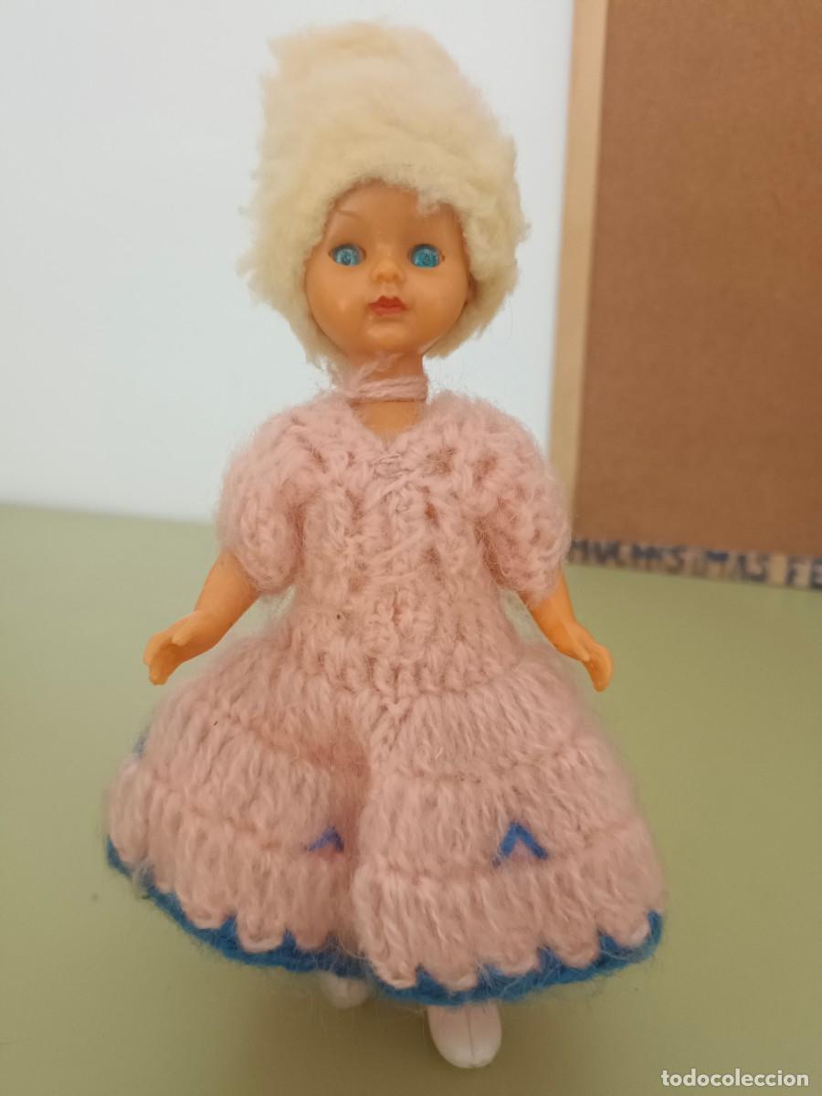 Modern Spanish Dolls: ANTIGUA MU&Ntilde;ECA CELULOIDE OJOS DURMIENTES * 18 CM * TRAJE DE LANA
